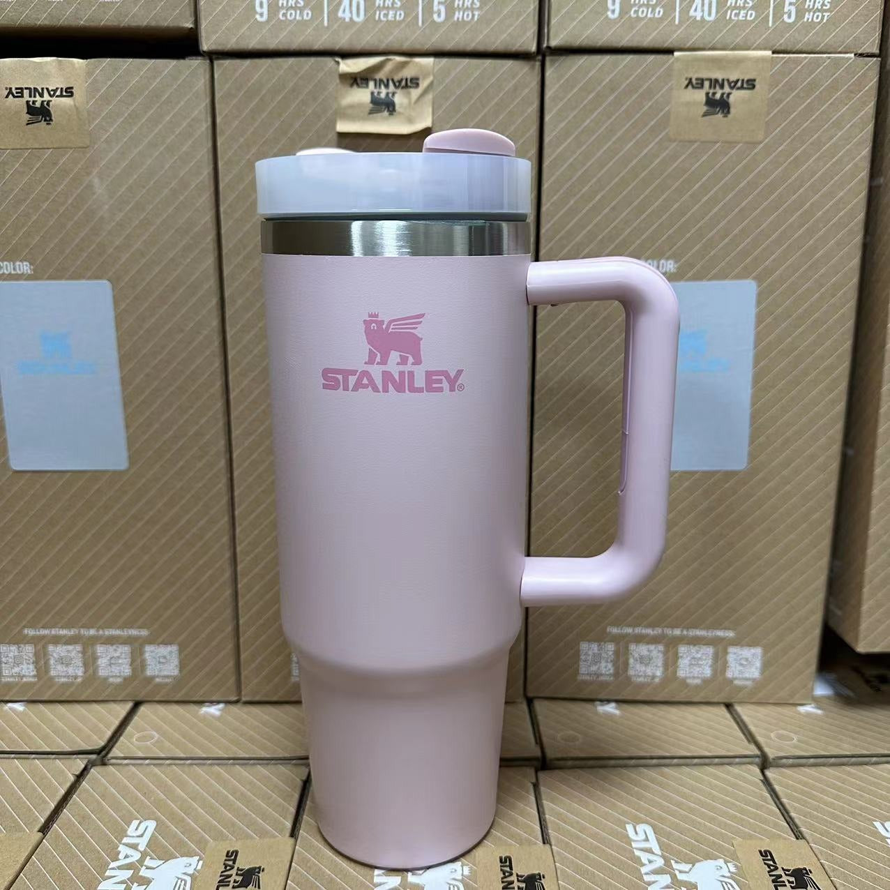 Stanlei Tumbler with Handle Straw Lid Stainless Steel 30oz