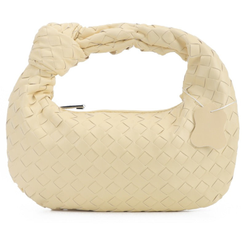 Woven Cowhorn Knotted Handbag