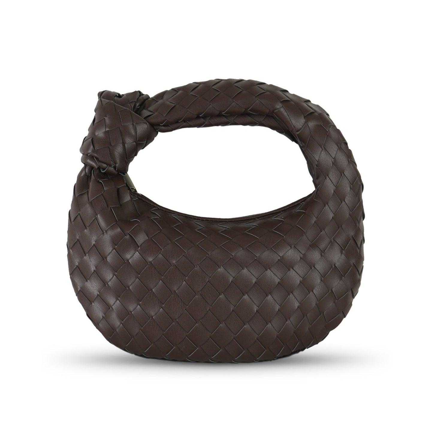 Woven Cowhorn Knotted Handbag