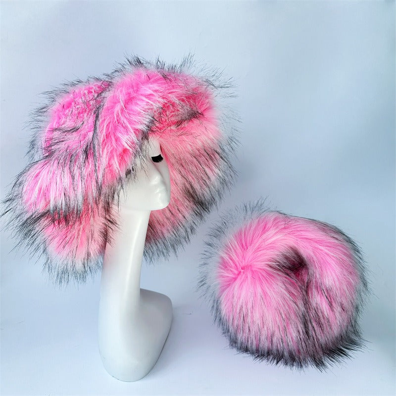 Faux Fur Hat & Purse- Set