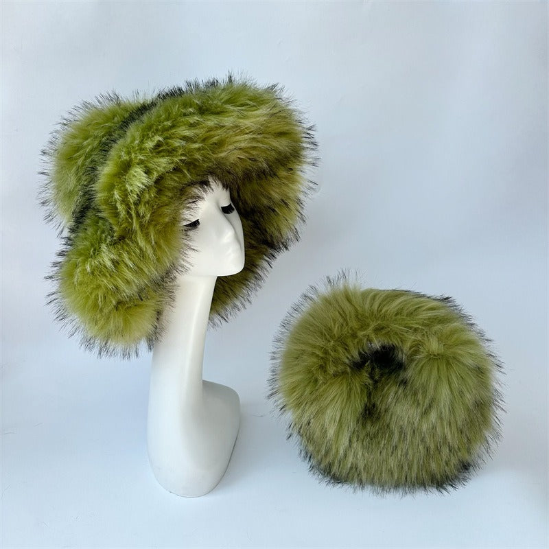 Faux Fur Hat & Purse- Set