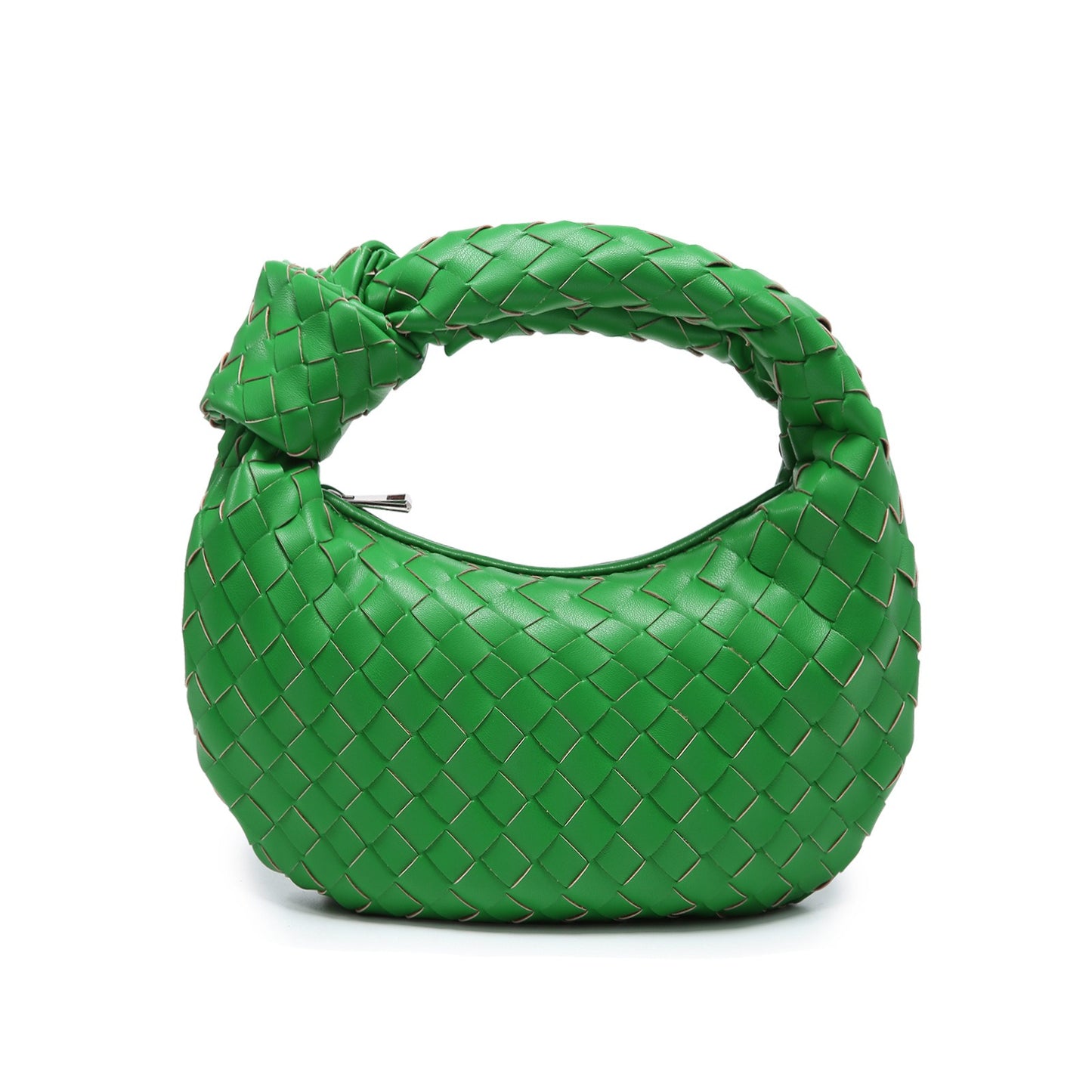 Woven Cowhorn Knotted Handbag