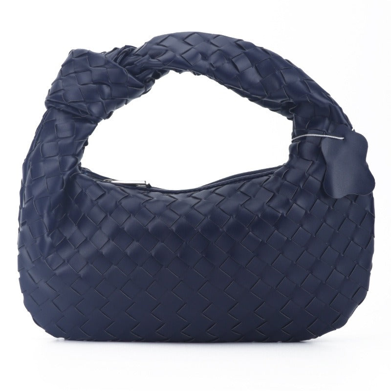 Woven Cowhorn Knotted Handbag