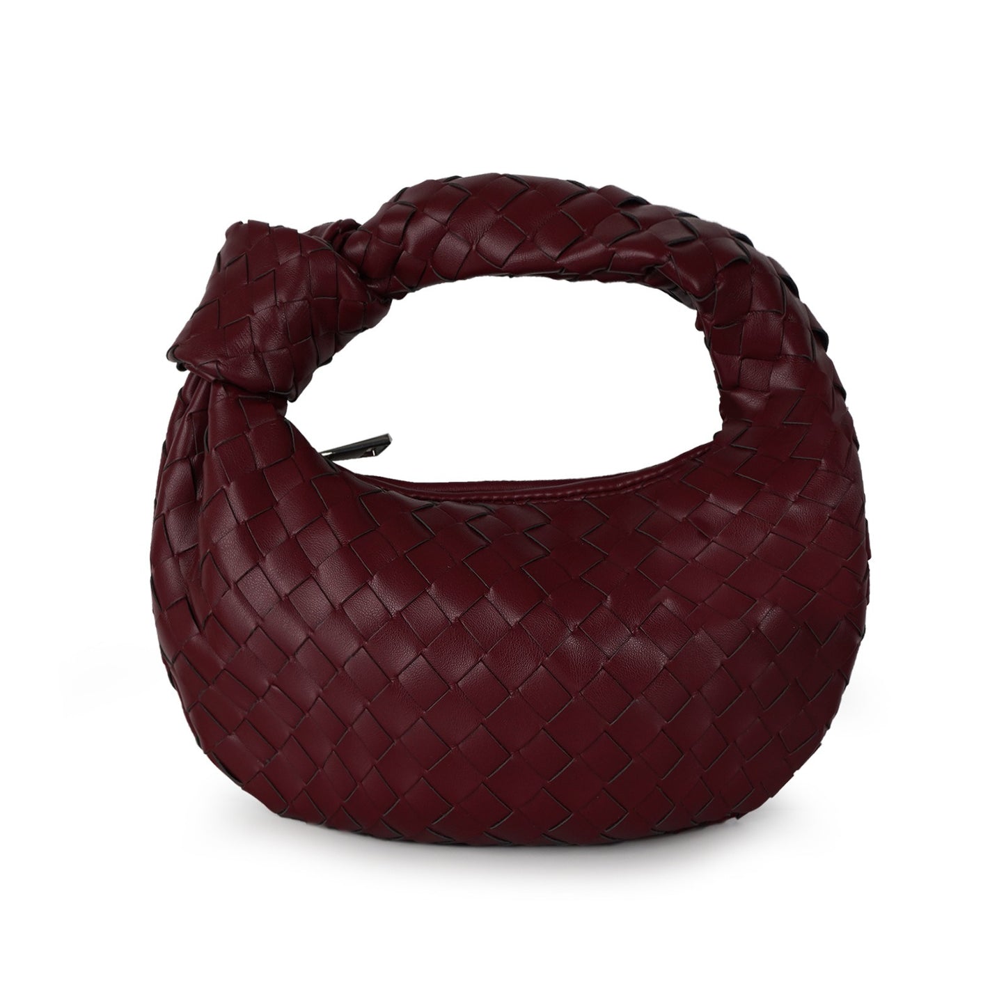 Woven Cowhorn Knotted Handbag