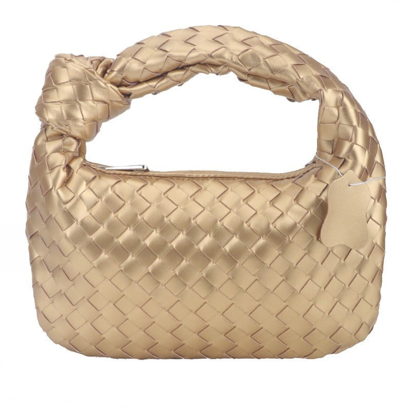 Woven Cowhorn Knotted Handbag