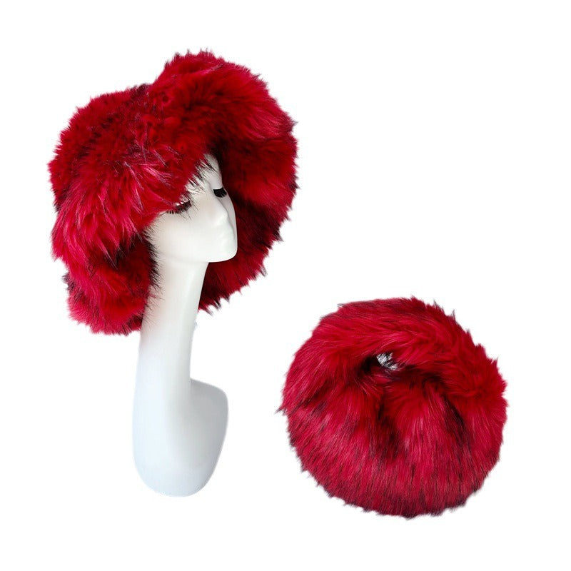 Faux Fur Hat & Purse- Set