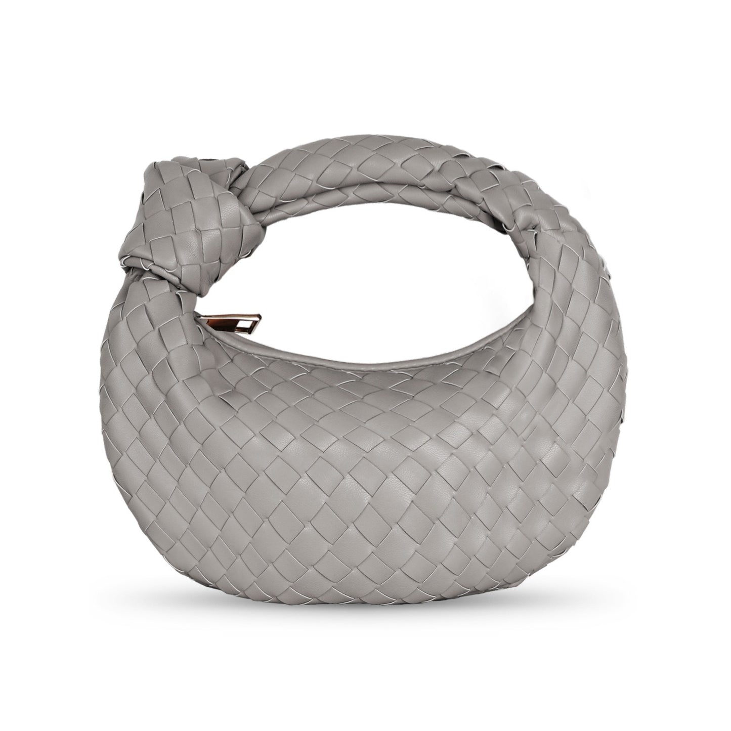 Woven Cowhorn Knotted Handbag