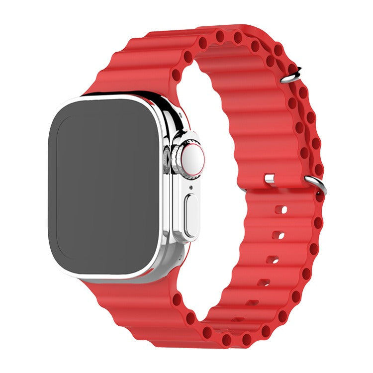 Silicone Ocean Watch Strap Suitable for Applewatch Apple S8 Watch Strap IWatch Sports Watch Strap