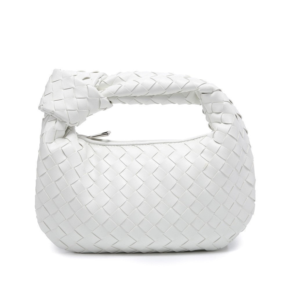 Woven Cowhorn Knotted Handbag