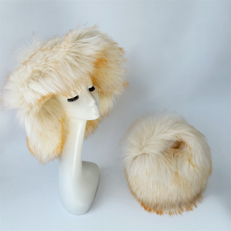 Faux Fur Hat & Purse- Set