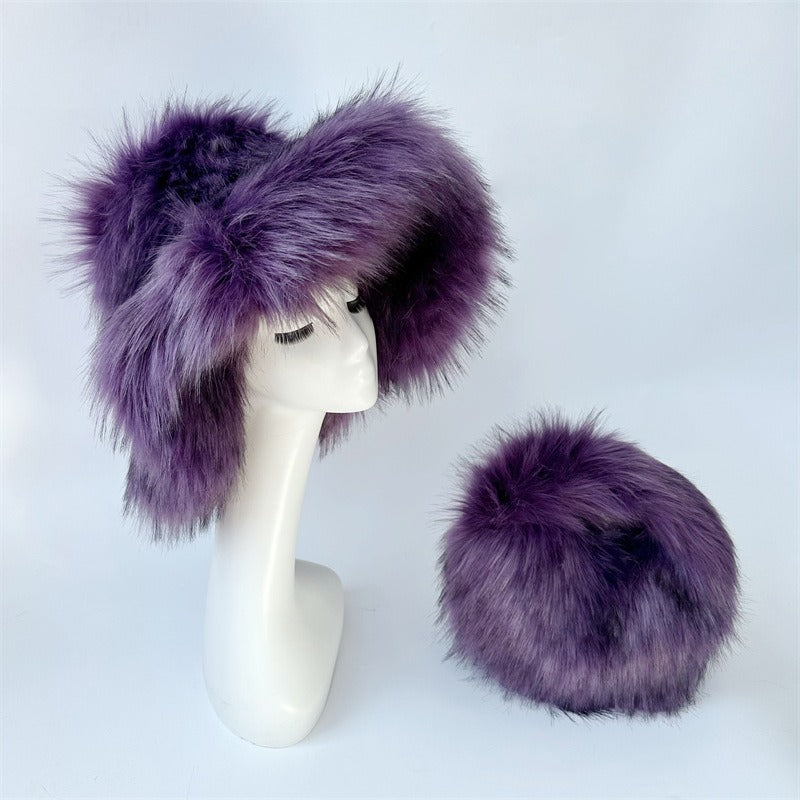 Faux Fur Hat & Purse- Set