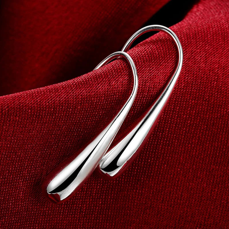 Silver Earring Teardrop/Water drop/Raindrop Dangle Earrings