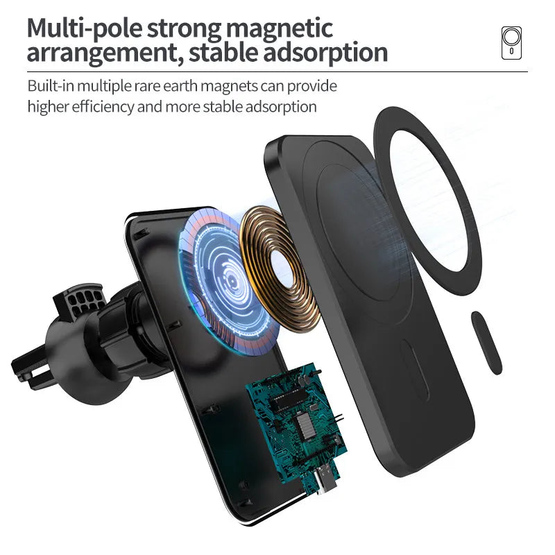 Convenient-Easy to Use Magnetic Wireless Charger Phone Stand For Iphone 12 ProMax 12Mini and Up